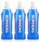 Lot de 3 bouteilles d'eau pliables de 500 ml - Gourde souple - Réutilisables - Pour sac à dos d'hydratation, trekking, camping et escalade - Bleu