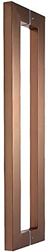 NYSCR Türgriffe Doppelte Zugstange, dicker Vierkantrohr-Türgriff, Türgriff, Glasschiebetürgriffe für Badezimmer, Dusche, Büro, Hotel, Ladentür/1000 x 962 mm