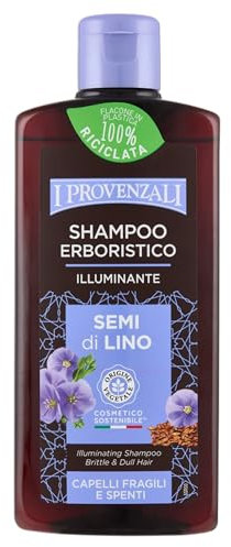 I Provenzali | Shampoo Erboristico Semi di Lino, Illuminante, 6x250 ml