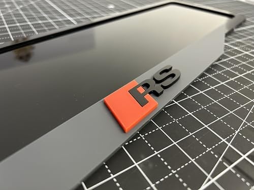 1x Premium Audi RS License Plate Frame/Holder for All Audi RS Models (1990-2025) - European Standard Size