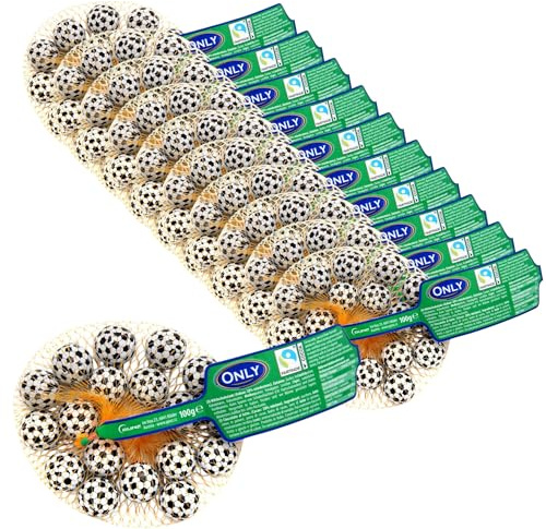 10x 84 g Schoko Fußbälle im Netz Schokolade Geschenk