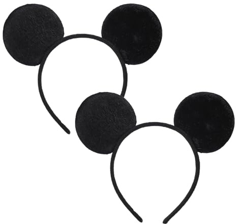 XNFUOE 2pcs Mouse Headbands Blind Mice Headbands Cartoon Mouse Animal Ears Accessories for Halloween Party Dress Up
