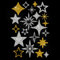 ANATTASOUL Yellow Rhinestone Iron on Transfers Star Glitter Diamante Hotfix Patches for Clothes, 11.6x8.2 Large Glitter Iron On Sequin Applique for Jeans Jacket Caps Bag T-Shirts Shoes DIY Decor