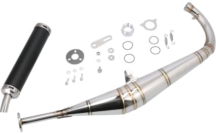 Scarico Motegra Racing, (60-110cc), cuciture dorate, con silenziatore pos