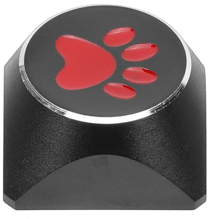JHKNNK Black and Comfortable Feel Keycaps Aluminum Alloy Cat Paw with Custom Electroplated Design for Mechanical Keyboard for Gaming Keyboard