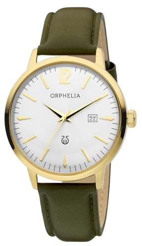 Orphelia Herren-Armbanduhr Zoom Analog Quarz Leder