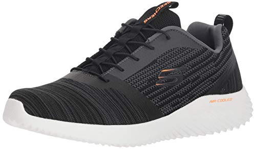 Skechers Bounder, Sneakers Hombre, Black Mesh/PU/Trim, 44 EU