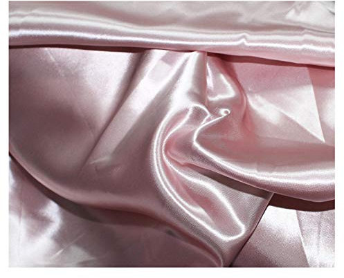 Russo Tessuti Tessuto Raso Acetato Rosa Cipria per Feste Decorazioni Bomboniere Allestimenti