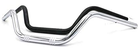 Motorcycle Universal High-Rise Handlebars Drag Bar Cruiser Chopper Bobber With 7/8 inch 22mm Bar (Black)