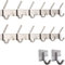 smartpeas 2 X Porte-Manteau En Acier Inoxydable De Haute Qualité - Chrome Brossé - 43X8X3,8Cm - Supporte Jusqu'À 30 Kg - 6 Crochets Fixes +Plus: 1 Crochet Autocollants Offerts