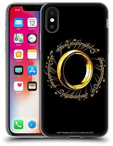 Head Case Designs Offizielle The Lord of The Rings The Fellowship of The Ring Einen Ring Grafiken Soft Gel Handyhülle Hülle kompatibel mit Apple iPhone X/iPhone XS