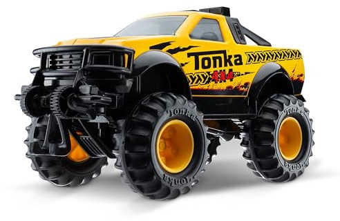 Tonka Steel Classics 4x4 Pickup Truck - Made with Steel & Sturdy Plastic, Yellow Toy Construction Truck, Boys and Girls, Kids, Toddlers, Ages 3+