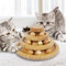 Kitty Toys Roller - 3-Level Cat Ball Tower with 9 Removable Balls - Interactive DIY Fun Toy for Kitten Mental & Physical Exercise