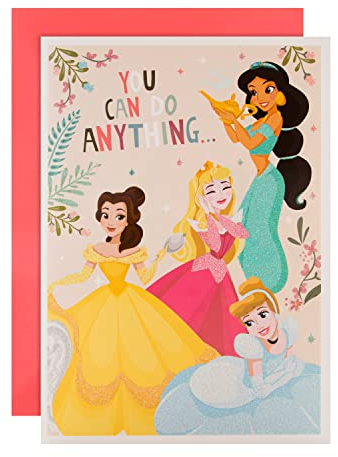 Hallmark Geburtstagskarte für Kinder, Motiv: Disney-Prinzessin