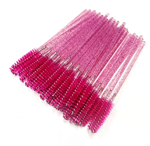 Linny Lashes 50 Stück Wimpernbürste Augenbraue Pinsel Set für Wimpernverlängerung Kleber Entfernung Wimperntransplantat Werkzeuge für Make-up Pinsel für Künstliche Wimpernverlängerung (pink)