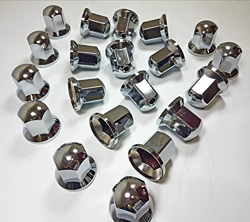60 tapas de tuerca de rueda de 32 mm, de plástico, cromadas, de ajuste largo, para camión, remolque, autobús, camión, vehículo LKW