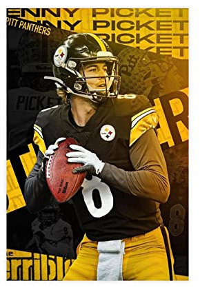 Kenny Pickett American Football Spieler Schlafsaal Schlafzimmer Wandkunst Deco Poster Leinwand Poster Wandkunst Dekor Druck Bild Gemälde für Wohnzimmer Schlafzimmer Dekoration ungerahmt 30 x 45 cm