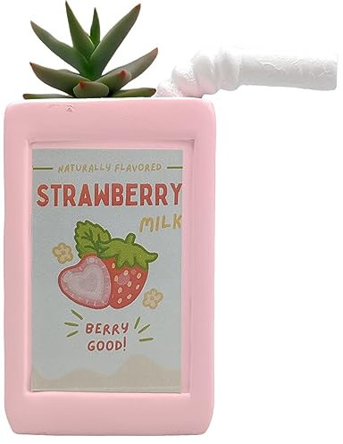Vesone Juice Box Pot,Decorative Planter Juice Box Decoration Resin Vase - Juice Box Decoration Brush Resin Craft Storage Box