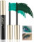 Mascara Volume et Longueur- 2 Colors Vert Mascara Extension de Cils Effet Volume, Waterproof et Longue Tenue, Not Blooming Eye Lashes Thick Curling Maquillage pour St. Patrick's Day-03+04