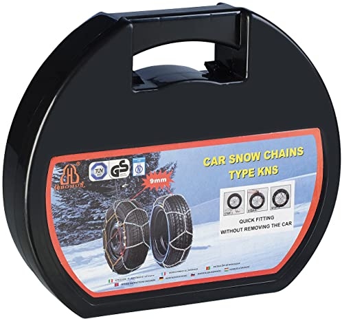 Lescars Schnee Kette: Schneeketten Größe XL für Reifen 235/55 R16 u.v.m., inkl. Transportbox (Kette Auto, Spannkette, Anti Rutsch)