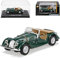 Cararama Morgan Plus Eight 8 Cabrio Offen Grün mit Sockel und Vitrine 1/43 Modell Auto mit individiuellem Wunschkennzeichen
