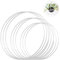 HIOQFR 9 Stück Metallringe zum Basteln 10/15/20cm Weiß Metallring Deko Makramee Ringe Metall Drahtringe Dekoring Metall Ring für Traumfänger Deko Ringe zum Aufhängen für DIY Floral Hoop,Hochzeit