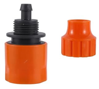 PJQUEKAIPJ Garten Wasserhahn Schnell Anschluss Mit 4mm/8mm Barb Gewächshaus Tropf Bewässerung Rohr Fitting Schlauch Kupplung Adapter(Orange)