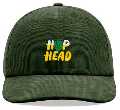 Hop Head Corduroy Baseball Cap Vintage Unisex Dad Hat Adjustable, dark olive, Einheitsgröße