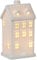 ZZOUFI Lichthaus Weiß, Lichterhaus Keramik, Teelichthaus, Weihnachten Deko Porzellan Häuser, Windlicht Haus, Lichthäuser Kerzenhaus Teelichthalter (7.2 x 6.2 x 14.5 cm)