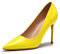 Zhabtuc Scarpe Décolleté Donna Tacco a Spillo 10CM Sexy a Punta Alto Tacco Vestito alla Moda Stiletto, Giallo Fluorescente, 40.5 EU