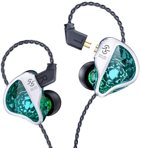 Yinyoo CCZ Harmony BC01 Pro, auricolari IEM con driver ibrido 1DD 1BA, cuffie in-ear con bilanciamento a tre frequenze, cuffie stereo con isolamento acustico acustico, IEM leggero
