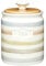 KitchenCraft Tea Caddy, Striped Ceramic Tea Storage, 800 ml