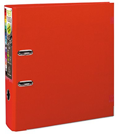 Exacompta Sammelmappe, 3 Aktenordner prem' Touch Polypropylen INT/EXT Rücken 80 mm Renforce rot