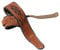 YUEKO Leathers Deluxe Gitarrengurt aus weichem italienischem Leder, Rückseite aus superweichem Wildleder, 6,3 cm breit, verstellbare Länge von 110,5 cm bis 142,2 cm, Rotbraun, 2.5 inches Wide