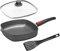 Woll Set Pfanne Nowo Titanium eckig 28 x 28 cm 6,5 cm hoch inkl. Glasdeckel und Wender