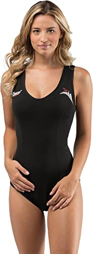 Cressi Damen DEA Swimming Wetsuit Neopren Badeanzug 1mm Neoprenanzug, Schwarz, S/2