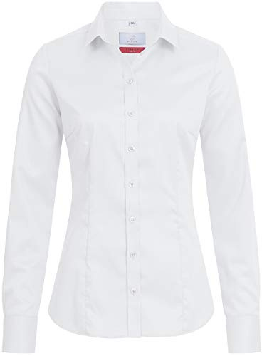GREIFF Größe 32 Corporate Wear Premium Damen Bluse Lamgarm Slim Fit Weiss Modell 6560 1200