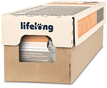 by Amazon Katzenfutter, nass, Pastete mit Geflügel, 100 g, 16 Stück (zuvor Lifelong)