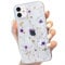 Tybiky iPhone 12 Pro Case Real Flowers Transparent Mobile Phone Case Dried Flower Protective Crystal Cover Handmade Eternal Flower Art Case for iPhone 12 Pro/12 Shredded Flower Purple