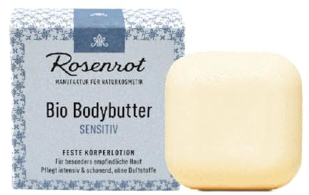 Rosenrot Naturkosmetik - Bio Bodybutter - Wildrose - 70g - Für trockene & reife Haut - Glättet & stärkt die Hautelastizität