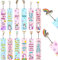 Zonon 12 Stück Einhorn und Regenbogen Thema Lesezeichen mit 12 Stück Metall Charms, Inspirierende Zitate Lesezeichen für Kind und Erwachsene