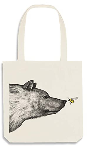 Ligarti Tasche I nachhaltiger Jutebeutel bedruckt I hochwertige stabile Einkaufstasche | (Die Begegnung (natur))