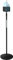 Stagecaptain DH-20BK Desinfektionsmittelständer - Halter für Desinfektionsmittel oder Flüssigseife - Ständer mit stabilem Rundsockel - bis 95 mm Durchmesser - Aus Stahl - Schwarz