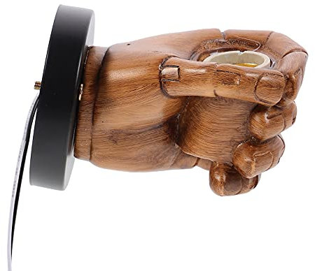 Garneck Faust Lampe Retro Harz Faust Wand Lampe Wand Leuchte Basis Halter Licht Halter für Schlafzimmer Flur Veranda Bar Restaurant Home (Linke Hand)