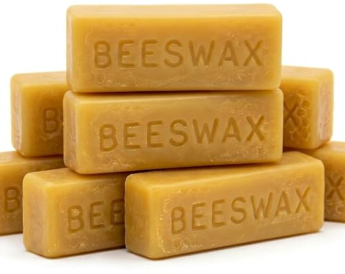 Pure British Beeswax Blocks, 8 Natural Wax Bars for DIY Crafts & Candles | Triple filtered | Natural British Beeswax | For Candles, Balms, Polish, Wax Melts, Wraps & Crafts | 180g