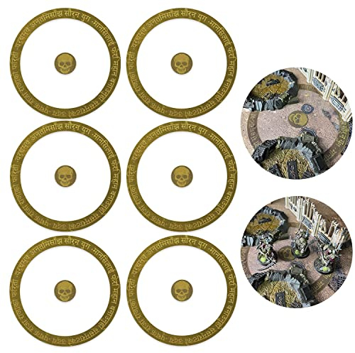 Jucoci Objective Point Markers 6PCS Set Objective Marker Compatible with Warhammer 40k WH40k Wargame (Miniature Not Included)