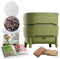 Moutta I WORMcube Vert Design & Compact I Lombricomposteur 2 Plateaux I 500gr de vers de Compost I Kit Complet I Filtre Anti-Noyade des vers