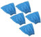 vhbw 5X Textilfilter Ersatz für Lidl/Parkside 30250135 für Staubsauger, Nass-/Trockensauger - Stoffbeutel, Abwaschbar, Blau