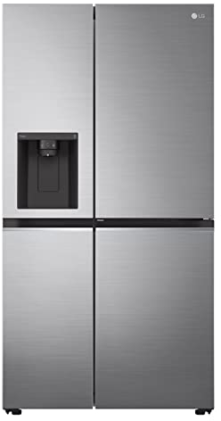 LG GSJV51PZTE | Klasse E | 635 L, Side-by-Side Kühlschrank mit Eis-, Crushed Ice und Wasserspender | interner Wassertank | Total No Frost | LINEARCooling | DoorCooling+ | Platinum Silver