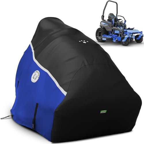 LI LIBZAKI Zero Turn Mower Cover ,Waterproof Heavy Duty 420D Marine Grade Fabric will not Fade,Cub Cadet Zero Turn Up to 60 Lawn Mower Decks,Dimensions: 79 L X 46 W (across front) X 55 H-Blue